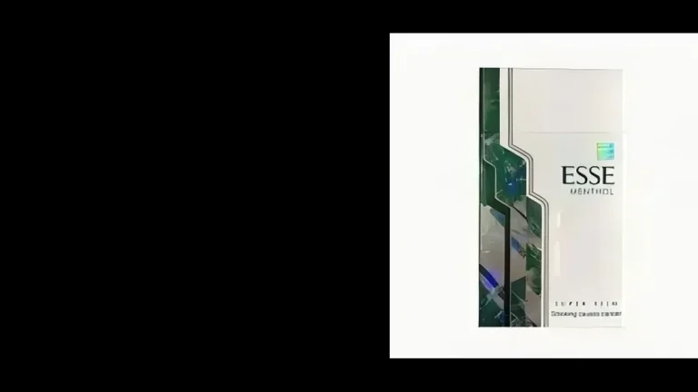 Side-by-side comparison of two ESSE menthol carton records at Gexlora: the ESSE Change Mint Ice Blast 4mg pack on the left and the ESSE Menthol (Mechanical Green) Super Slim pack on the right, both official catalogue product images shown on a plain light background